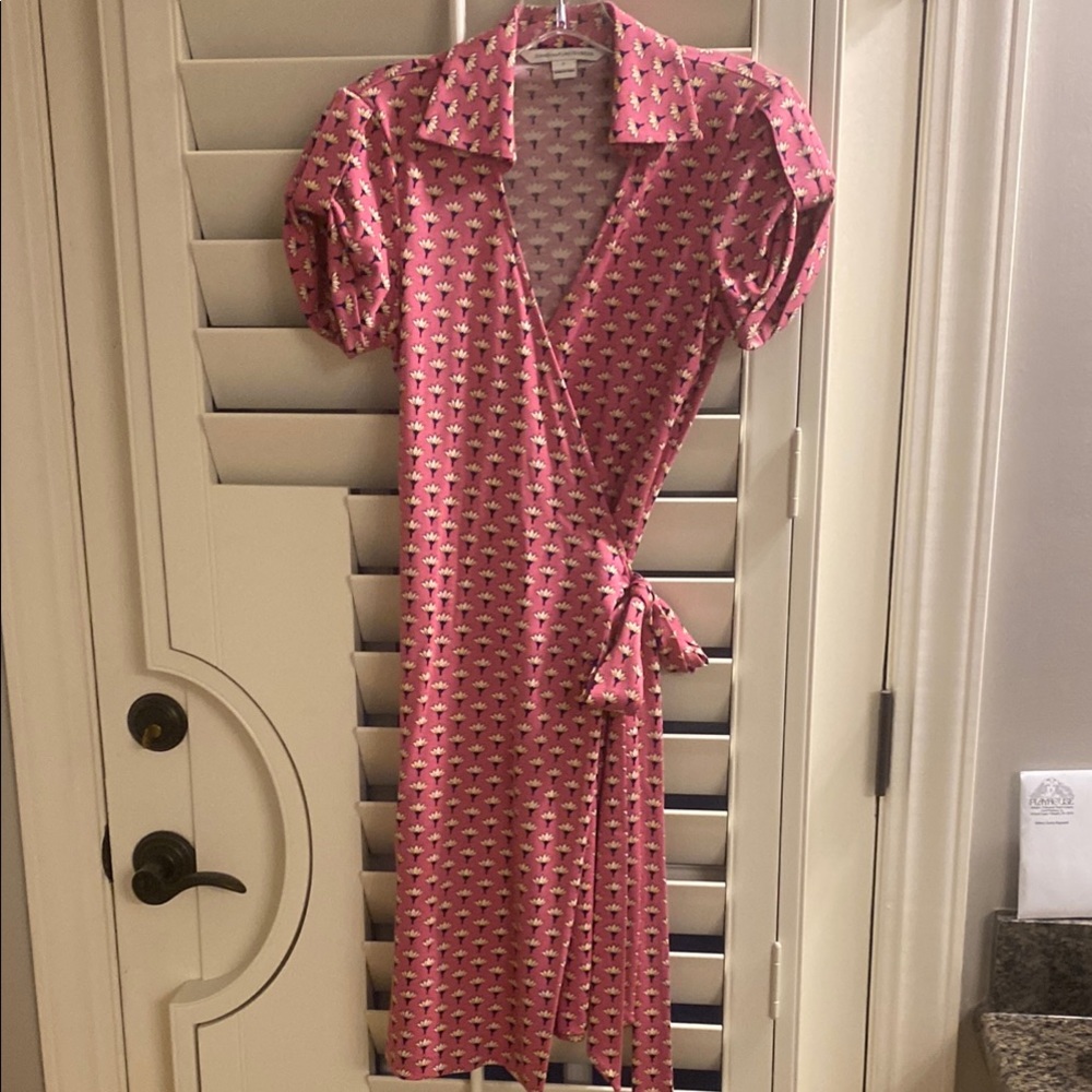 Diane Von Furstenberg Pink Midi Dress